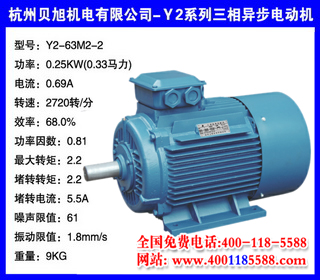 0.25KW  Y3ϵ첽綯 Y3-63M2-2